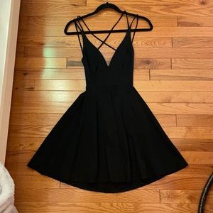 Black strapy skater girl dress